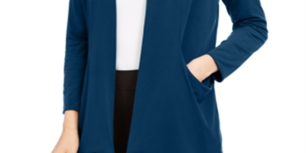 Cardigan feminino Alfani com frente aberta, verde, tamanho extragrande