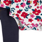 Body Carter's Girl's Infantil Estampado Floral Babados Bolso Calças Vermelhas Floral Tamanho 24MOS