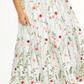 Vestido floral bordado moderno feminino City Studios, branco, tamanho 14W