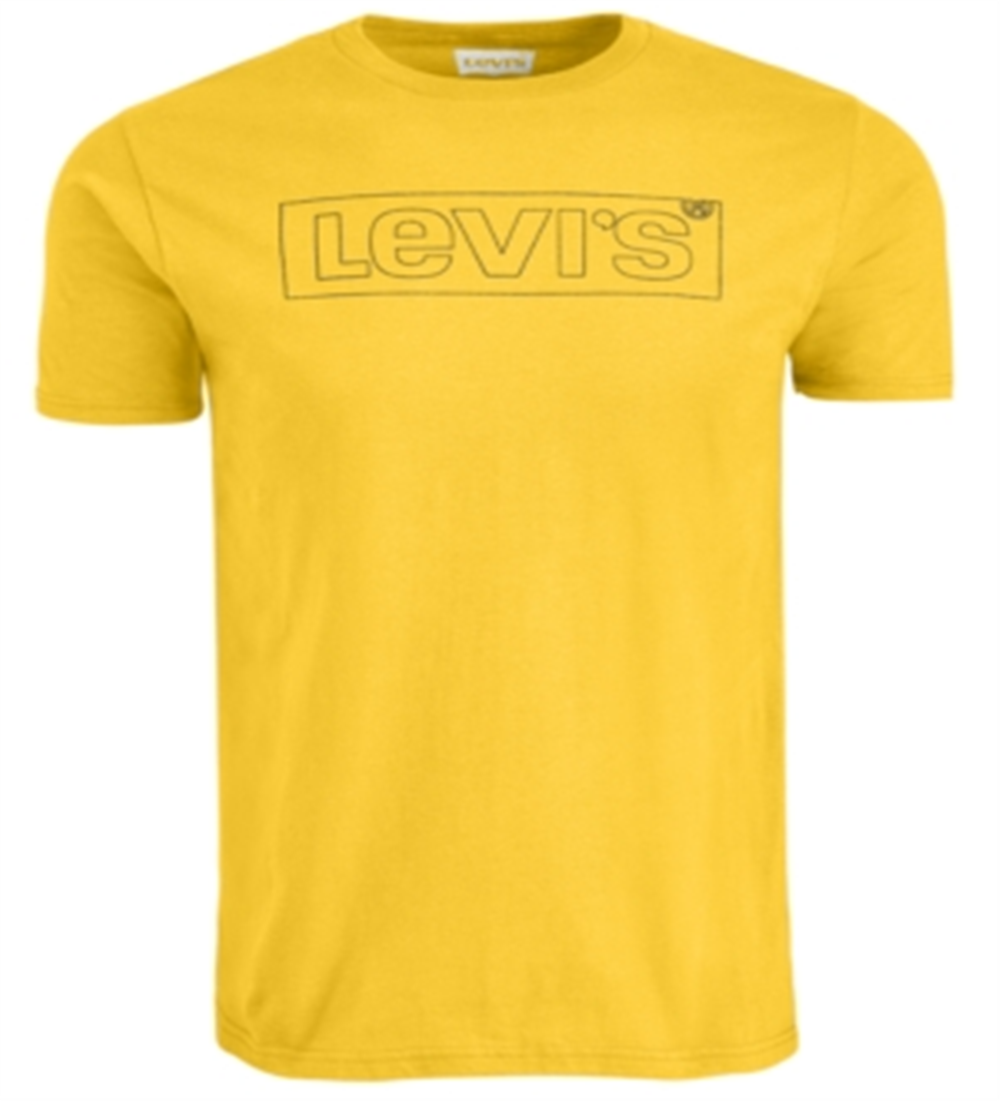 Camiseta Levi's Masculina Boxed Logo Amarela Tamanho P