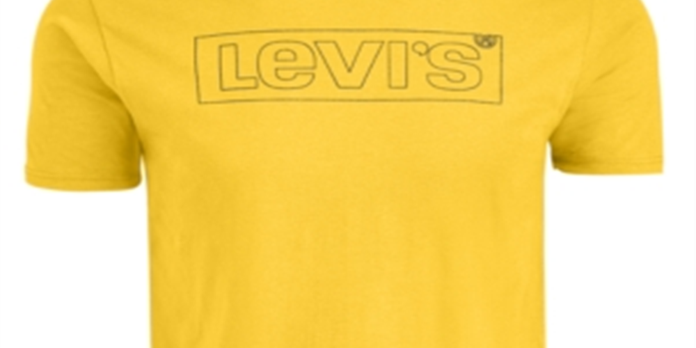Camiseta Levi's Masculina Boxed Logo Amarela Tamanho P