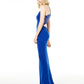 Vestido de festa longo com alças finas B Darlin feminino, azul, tamanho 11-12
