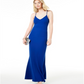 Vestido de festa longo com alças finas B Darlin feminino, azul, tamanho 11-12