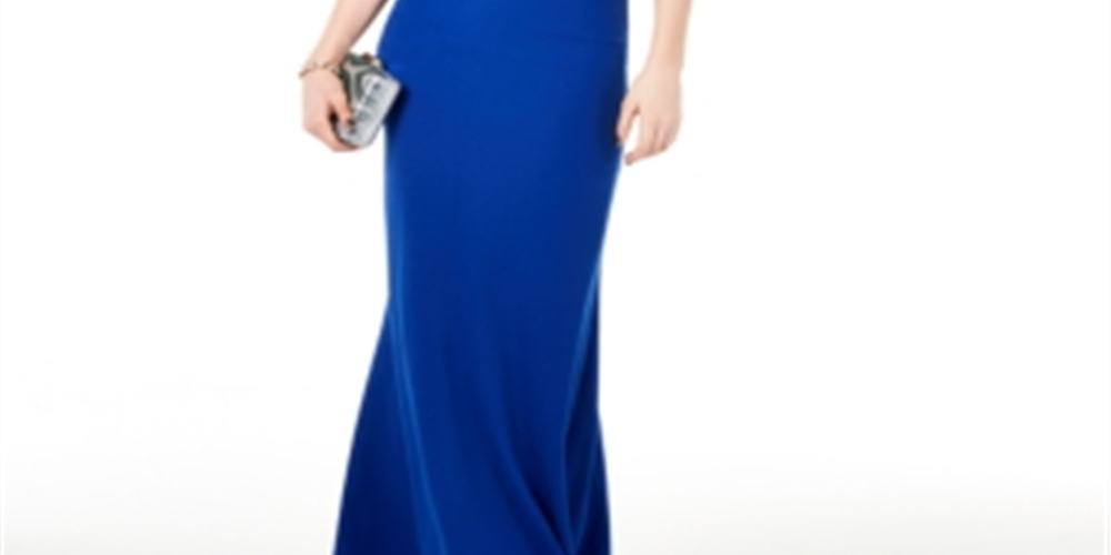 Vestido de festa longo com alças finas B Darlin feminino, azul, tamanho 11-12
