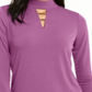 Thalia Sodi Top feminino com decote careca e acabamento em hardware, roxo claro, tamanho XX-G