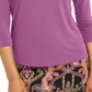 Thalia Sodi Top feminino com decote careca e acabamento em hardware, roxo claro, tamanho XX-G