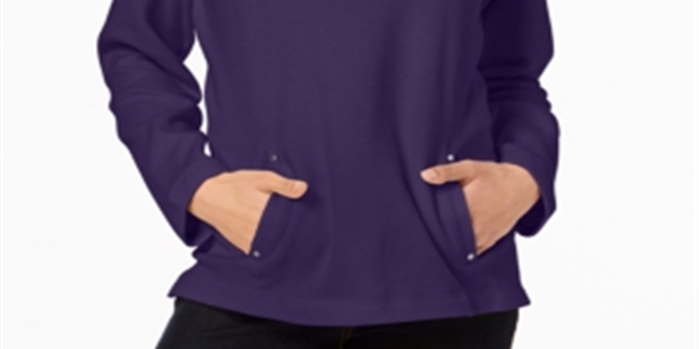 Karen Scott Blusa Feminina Gola Alta Roxa Tamanho PP