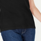 Karen Scott Top Feminino de Algodão com Detalhe de Fechadura Preto Tamanho P