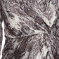 Top peplum feminino com estampa animal Vince Camuto, cinza, tamanho pequeno