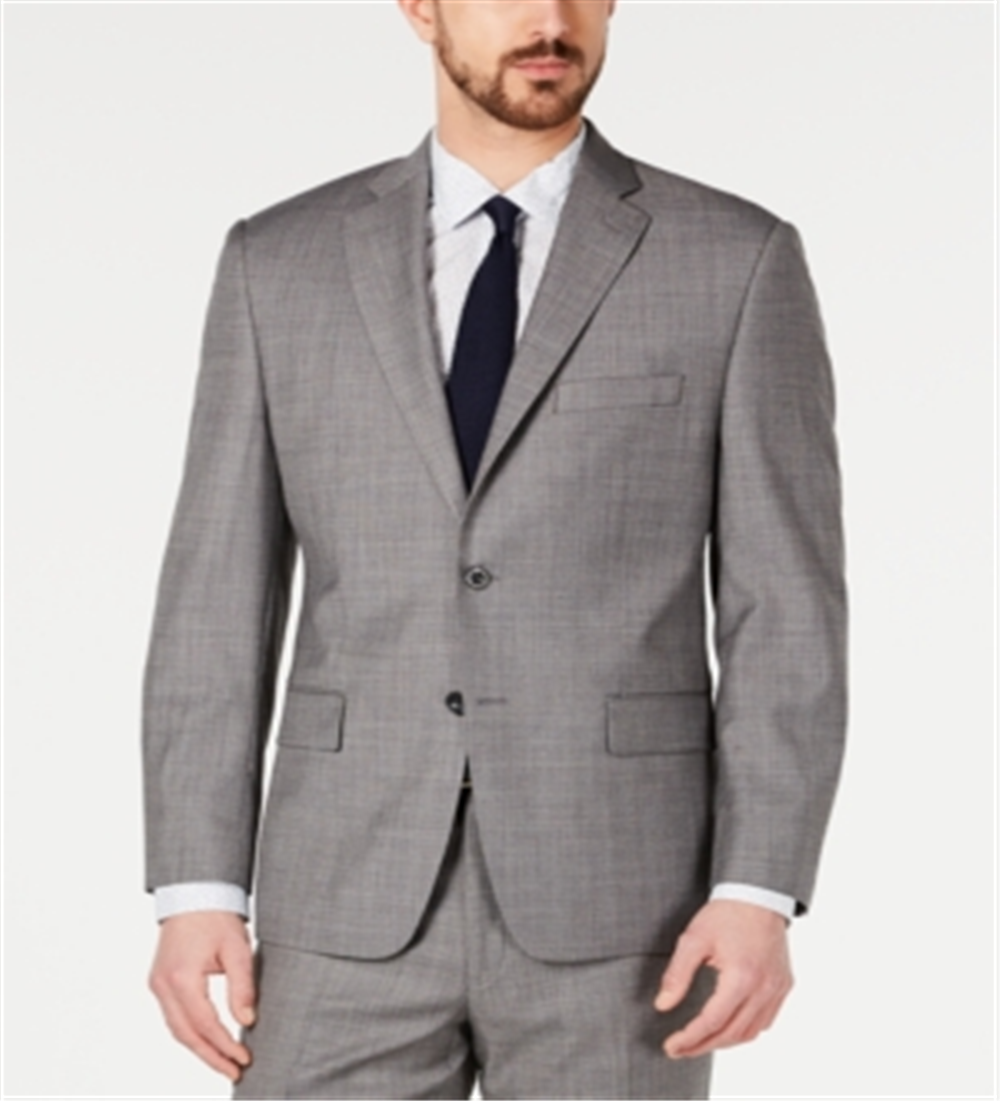 Jaqueta Masculina Michael Kors Classic Fit Airsoft Stretch Mini Grid Cinza Tamanho 44