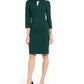 Vestido Calvin Klein Feminino Manga Bufante com Decote em V Verde Tamanho 10