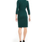 Vestido Calvin Klein Feminino Manga Bufante com Decote em V Verde Tamanho 10