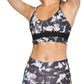 Sutiã esportivo Nike Indy Floral Light Support feminino, preto, tamanho extragrande