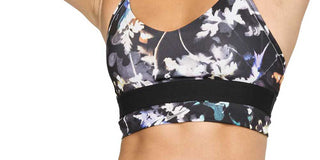 Sutiã esportivo Nike Indy Floral Light Support feminino, preto, tamanho extragrande