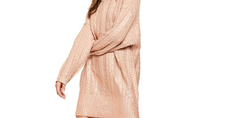Vestido suéter Good as da Free People para mulheres, tamanho dourado XS