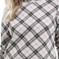 Karen Scott Blusa feminina xadrez gola alta cinza tamanho pequeno P