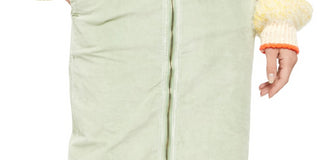 Saia lápis feminina com zíper na altura do joelho, tamanho 28, verde, da Free People