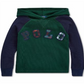 Ralph Lauren Infantil Menino Tricô Waffle com Capuz Térmico Verde Tamanho 4T