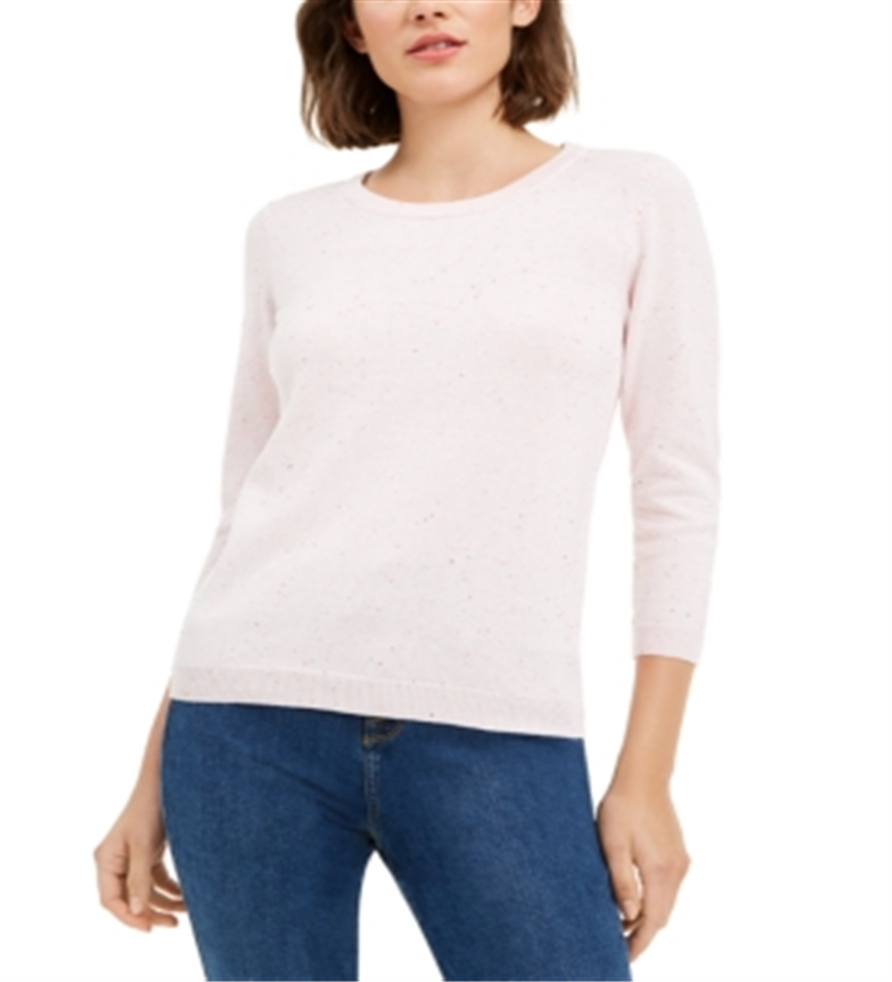 Suéter feminino salpicado Maison Jules rosa tamanho pequeno