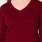 Karen Scott Suéter Feminino de Algodão com Gola V Vermelho Tamanho XS