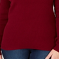 Karen Scott Suéter Feminino de Algodão com Gola V Vermelho Tamanho XS