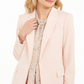 Calvin Klein Blazer Feminino com Lapela Pico e Frente Aberta Rosa Tamanho 6