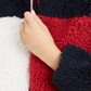 Jaqueta Tommy Hilfiger Sherpa Feminina Azul Tamanho Médio