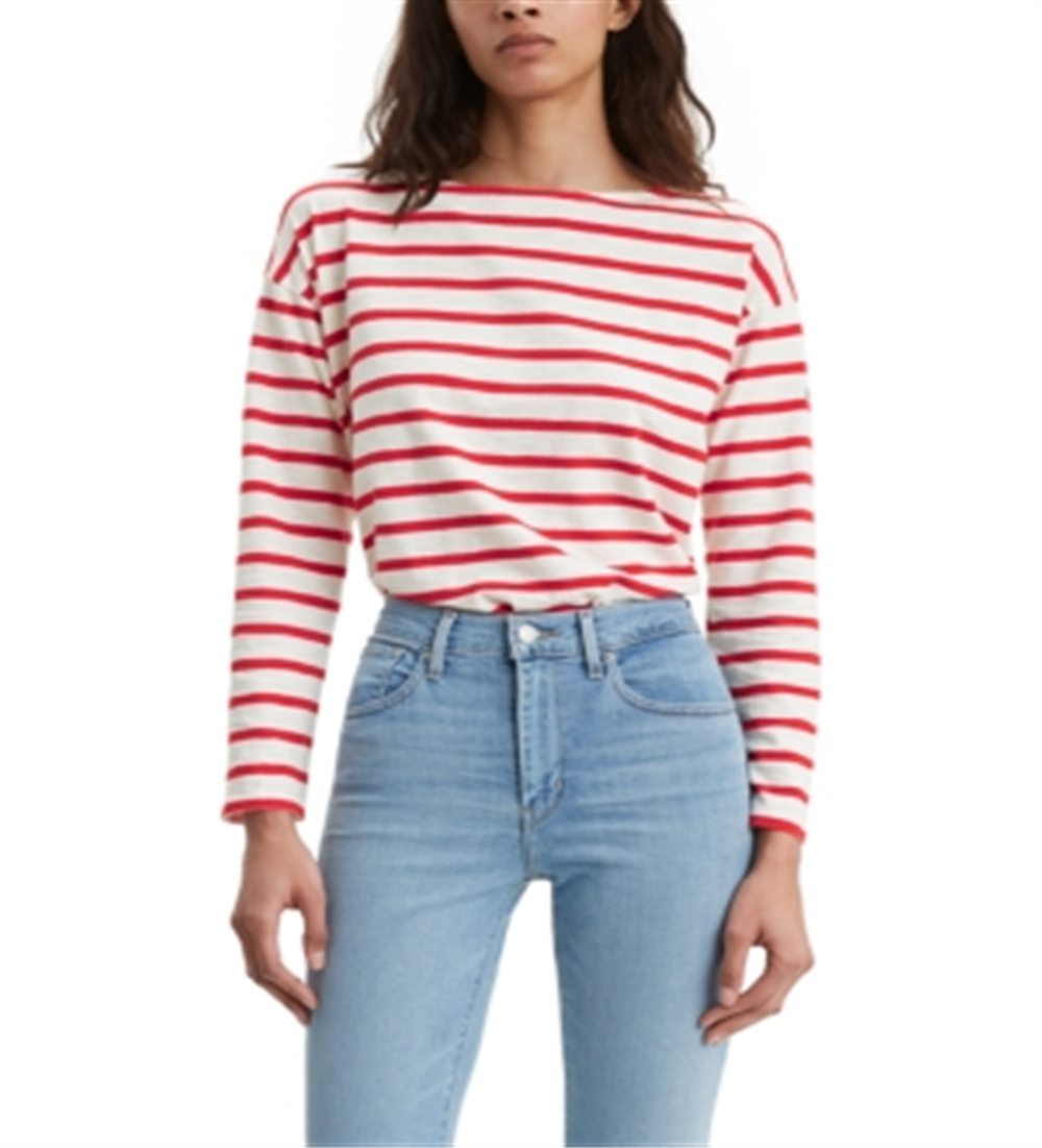Camiseta Levi's Cora Sailor Valley View Cloud Dancer Feminina Branca Tamanho Médio
