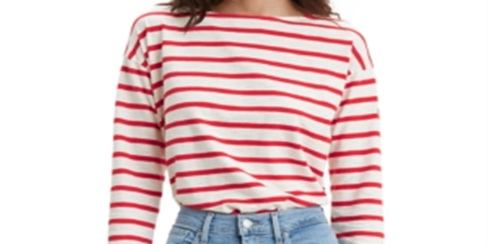 Camiseta Levi's Cora Sailor Valley View Cloud Dancer Feminina Branca Tamanho Médio