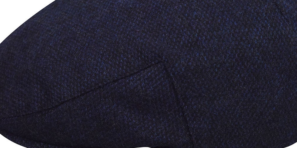 Boné masculino estilo britânico com estampa de janela, azul, tamanho extragrande