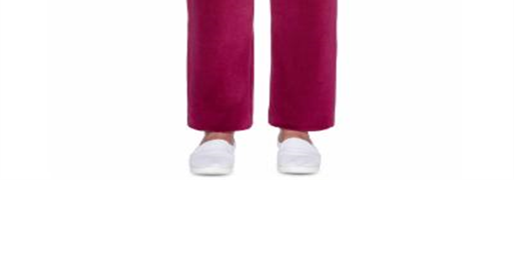 Calça de veludo feminina Alfred Dunner Idea, roxa, tamanho pequeno M