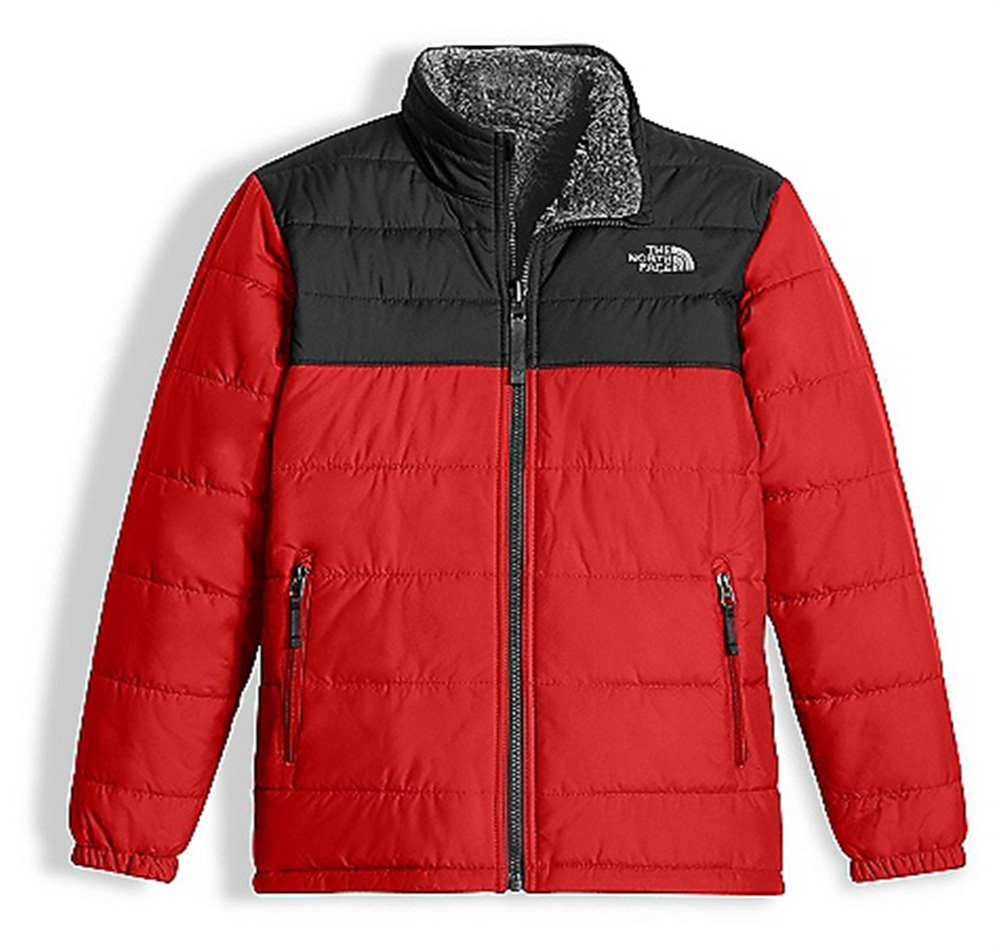 Jaqueta reversível Mount Chimborazo para meninos da The North Face, vermelha, tamanho XL