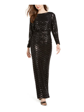 Vestido longo feminino Vince Camuto manga comprida preto tamanho 10