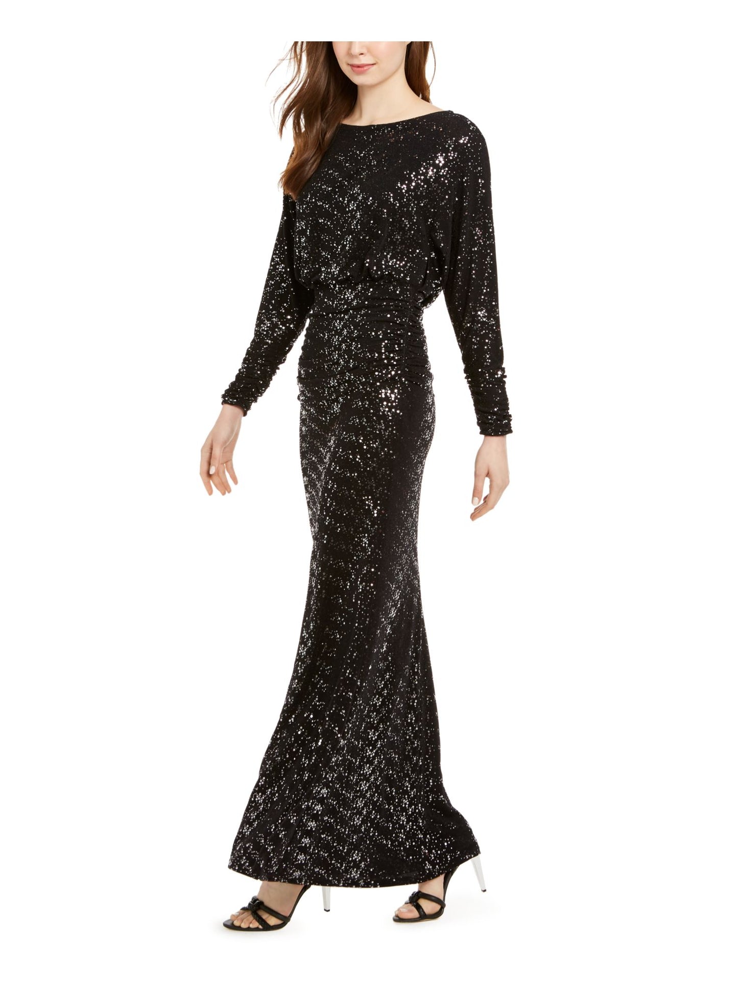 Vestido longo feminino Vince Camuto manga comprida preto tamanho 10