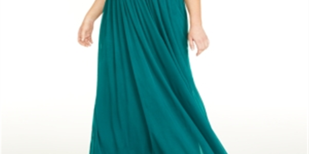 Vestido Teeze Me Feminino Trendy Plus com Acabamento em Strass Verde Tamanho 24