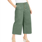 Calça Culottes Exposta de Perna Larga Feminina INC International Concepts Verde Tamanho 4