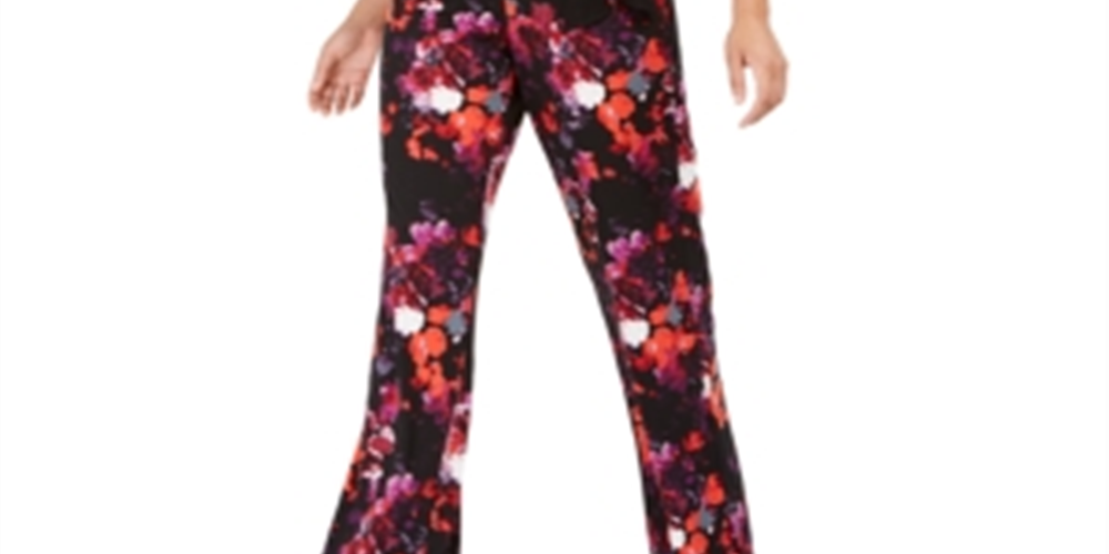 Macacão feminino com sobrepeliz estampado NY Collection, preto, tamanho pequeno e pequeno