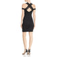 Vestido justo cruzado Valorie da Guess para mulheres, preto, tamanho pequeno