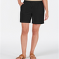 Shorts femininos Karen Scott com cordão, verde oliva, tamanho pequeno, P/M
