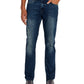 Calça jeans masculina Buffalo David Bitton com corte clássico e perna reta, azul, tamanho 34x32