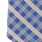 Gravata xadrez masculina Tommy Hilfiger em mistura de seda Vermont azul tamanho regular