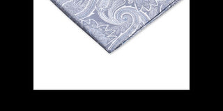 Lenço de bolso masculino Ryan Seacrest Distinction Wakefield Silk Paisley cinza tamanho regular