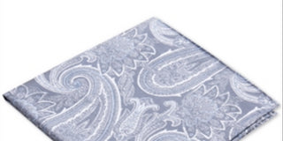 Lenço de bolso masculino Ryan Seacrest Distinction Wakefield Silk Paisley cinza tamanho regular