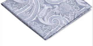 Lenço de bolso masculino Ryan Seacrest Distinction Wakefield Silk Paisley cinza tamanho regular