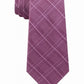 Gravata Michael Kors Masculina Elijah Check Xadrez Skinny Slim de Seda Rosa Tamanho Único