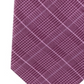 Gravata Michael Kors Masculina Elijah Check Xadrez Skinny Slim de Seda Rosa Tamanho Único