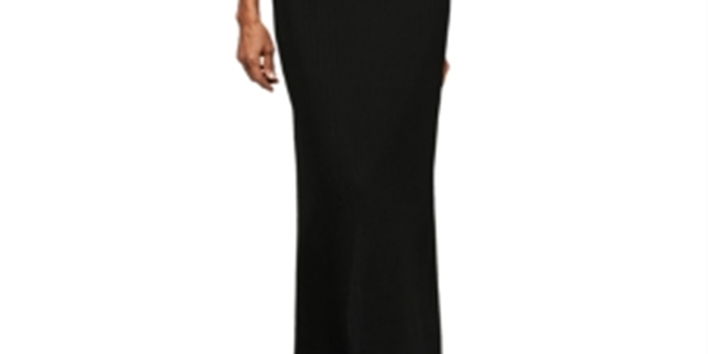 Vestido longo de manga comprida Alex Evenings para mulheres, preto, tamanho 8, pequeno