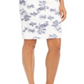 Vestido jeans estampado feminino INC International Concepts, branco, tamanho 16