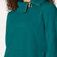 Karen Scott Suéter Feminino de Algodão com Zíper e Gola Verde Tamanho X-G