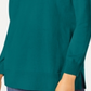 Karen Scott Suéter Feminino de Algodão com Zíper e Gola Verde Tamanho X-G